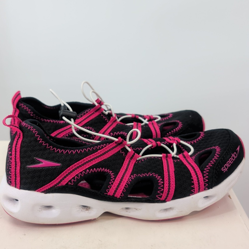 Speedo Hydro Comfort 4.0 Lace-Up Waterproof‎ Athletic Sneakers Black Pink Size 8